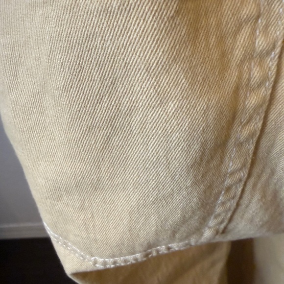 Forever 21 Tan Cargo Jeans with White Stitching - Picture 4 of 6
